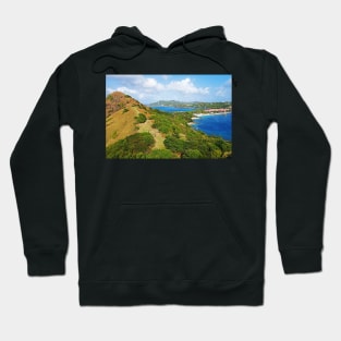 The view from Fort Rodney on Pigeon Island Gros Islet Hoodie